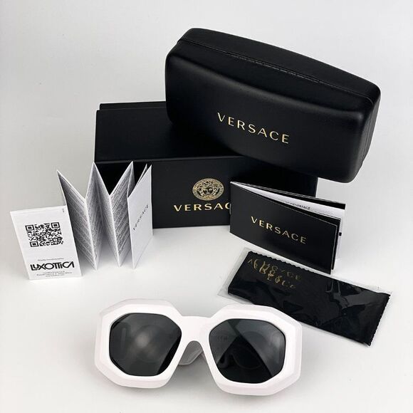 NEW Versace VE4424U 314/87 MAXI MEDUSA BIGGIE White Gray Irregular Sunglasses main image 6